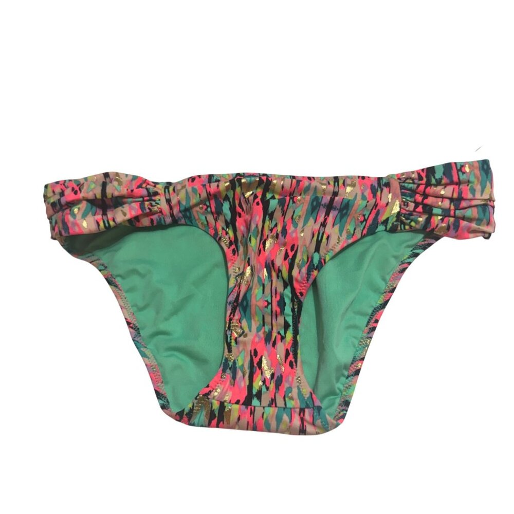 Shade & Shore Womens Bikini Bottom Multicolor Size S Nylon Spandex New